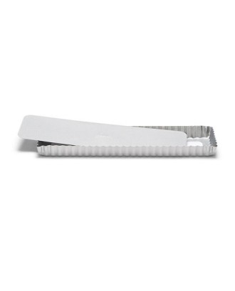 Forma dreptunghiulara pentru tarta, baza detasabila, otel, 35x11 cm, colectia SilverTop - PATISSE